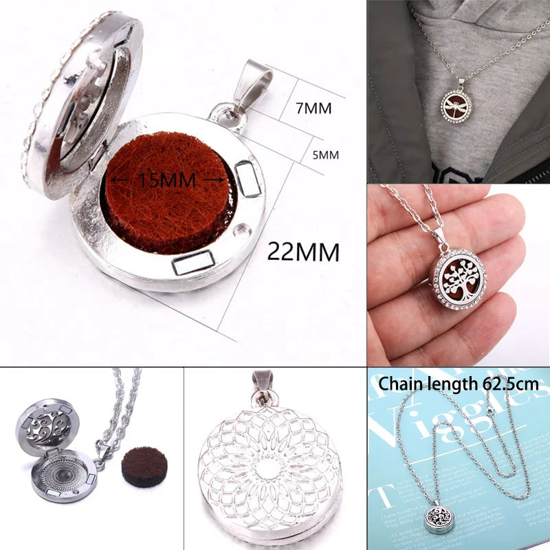 Energy Purifying Aromatherapy Locket | Ornate Essential Oil Diffuser Necklace