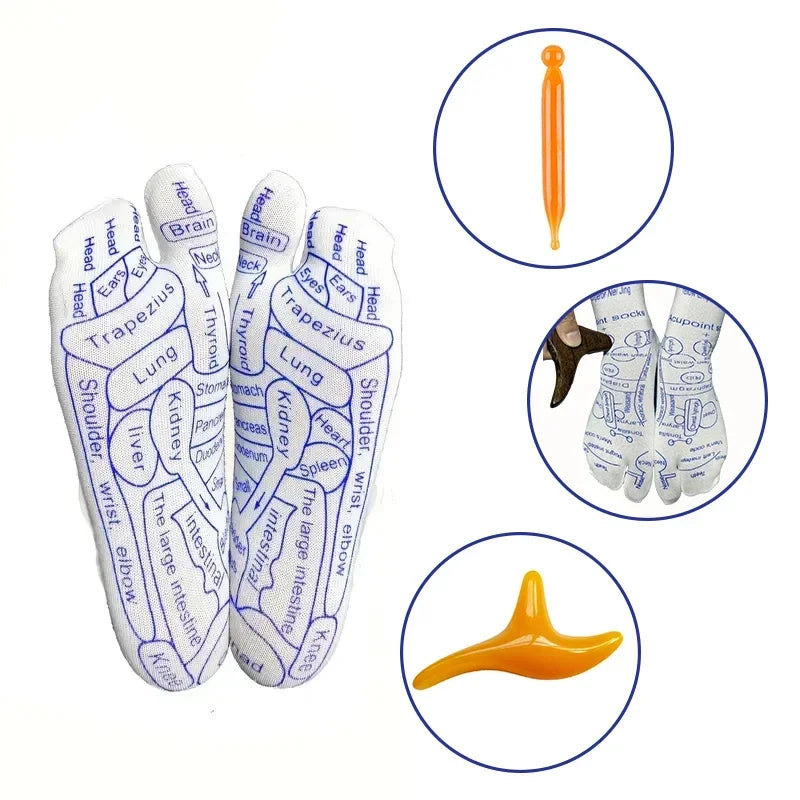 Reflexology Massage Socks - Acupoint Foot Care Tool