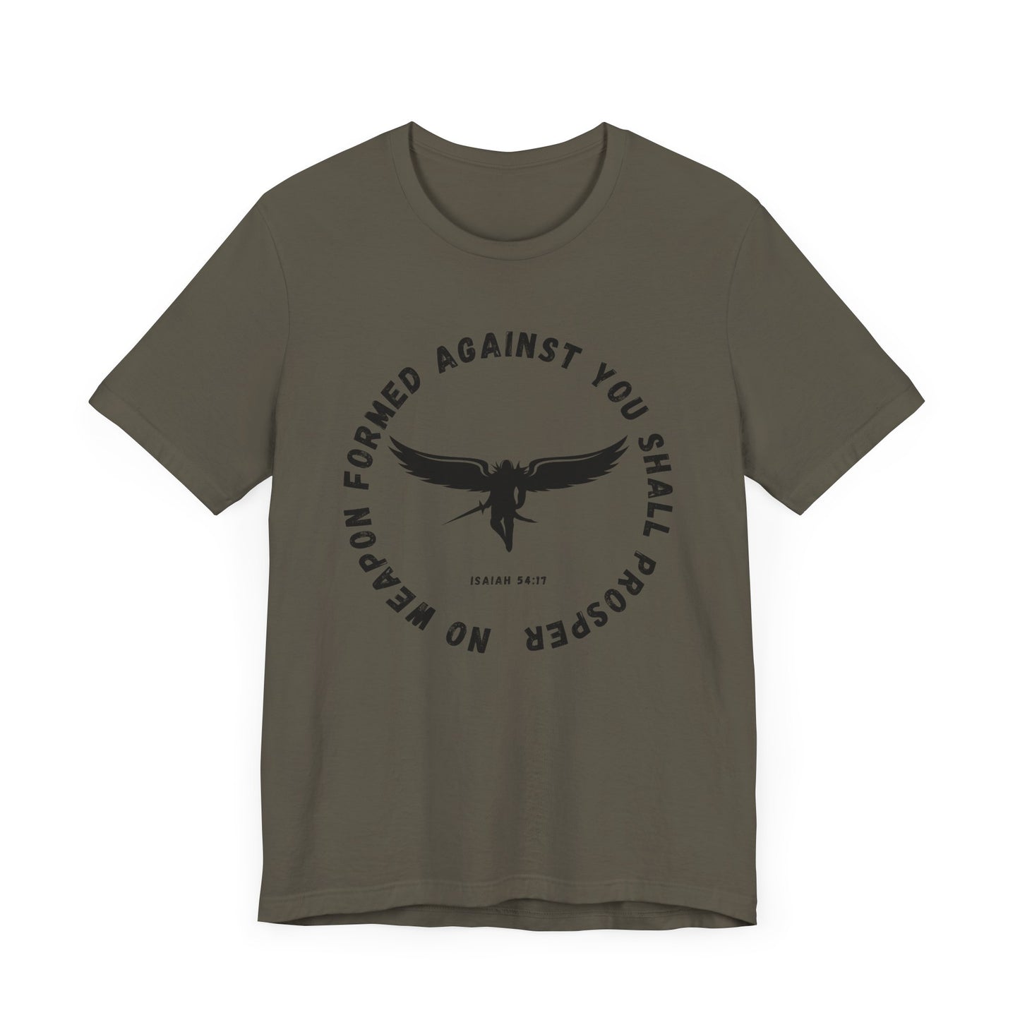 No Weapon Formed Against You | Isaiah Bible Verse | Gift for Him or Her | Christian Aesthetic Apparel | Unisex Men & Women's T-Shirt