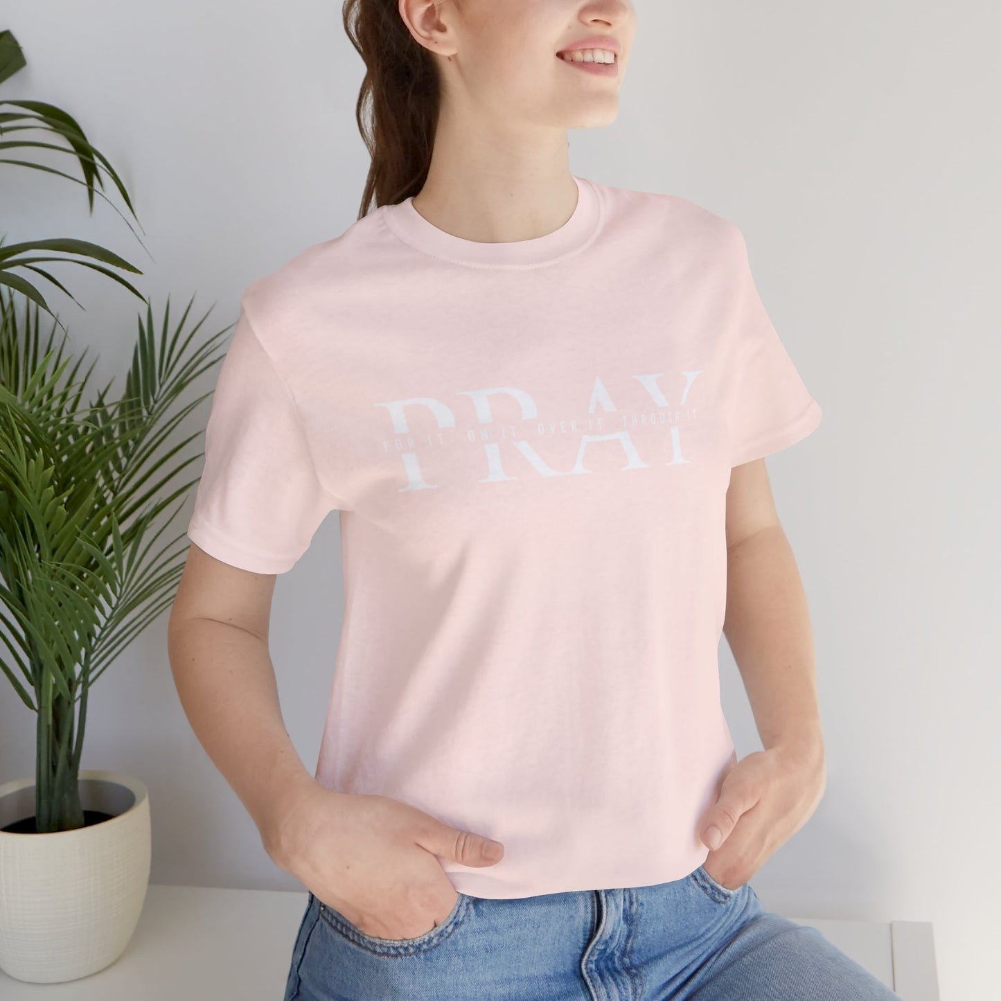 PRAY Tee | Christian Aesthetic Apparel | Spiritual Gift for Him or Her | Unisex Men & Women's T-Shirt | Jesus Bible Prayer Shirt