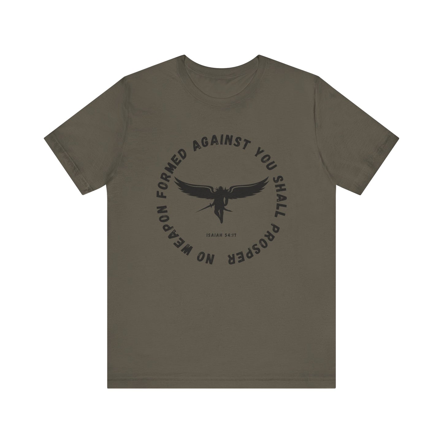 No Weapon Formed Against You | Isaiah Bible Verse | Gift for Him or Her | Christian Aesthetic Apparel | Unisex Men & Women's T-Shirt