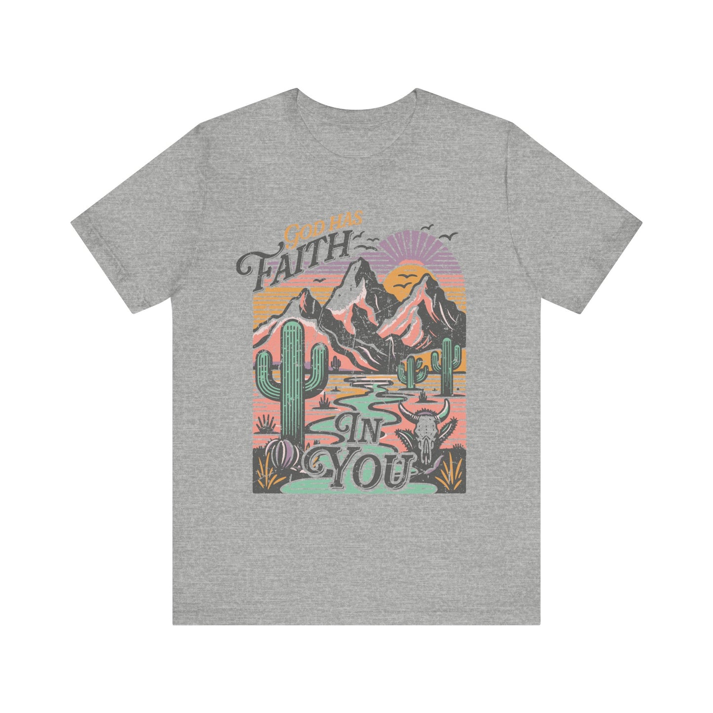 Rugged Mountains Faith Tee | Christian Apparel | Spiritual Gifts for Him or Her | Unisex Men & Women's T-Shirt | Jesus Bible Verse Shirt