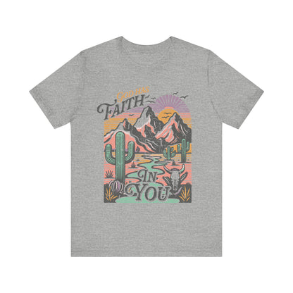 Rugged Mountains Faith Tee | Christian Apparel | Spiritual Gifts for Him or Her | Unisex Men & Women's T-Shirt | Jesus Bible Verse Shirt