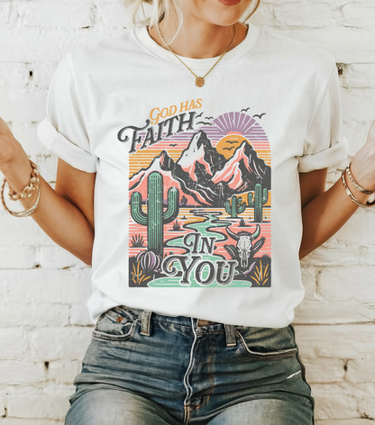 FAITH Tee | Christian Aesthetic Apparel | Spiritual Gift for Him or Her | Unisex Men & Women's T-Shirt | Jesus Bible Prayer Shirt