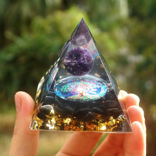 Energy Nurturing Orgonite Pyramid | Positivity Reiki Healing Tool