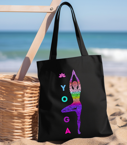 Vibrant Yoga Gym Bag | Spiritual Chakras Tote | Meditation Tools | Namaste Yogi | Spiritual Gift for Her | Gym Bag | Smudging Astrology