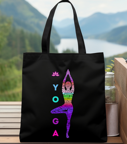 Vibrant Yoga Gym Bag | Spiritual Chakras Tote | Meditation Tools | Namaste Yogi | Spiritual Gift for Her | Gym Bag | Smudging Astrology