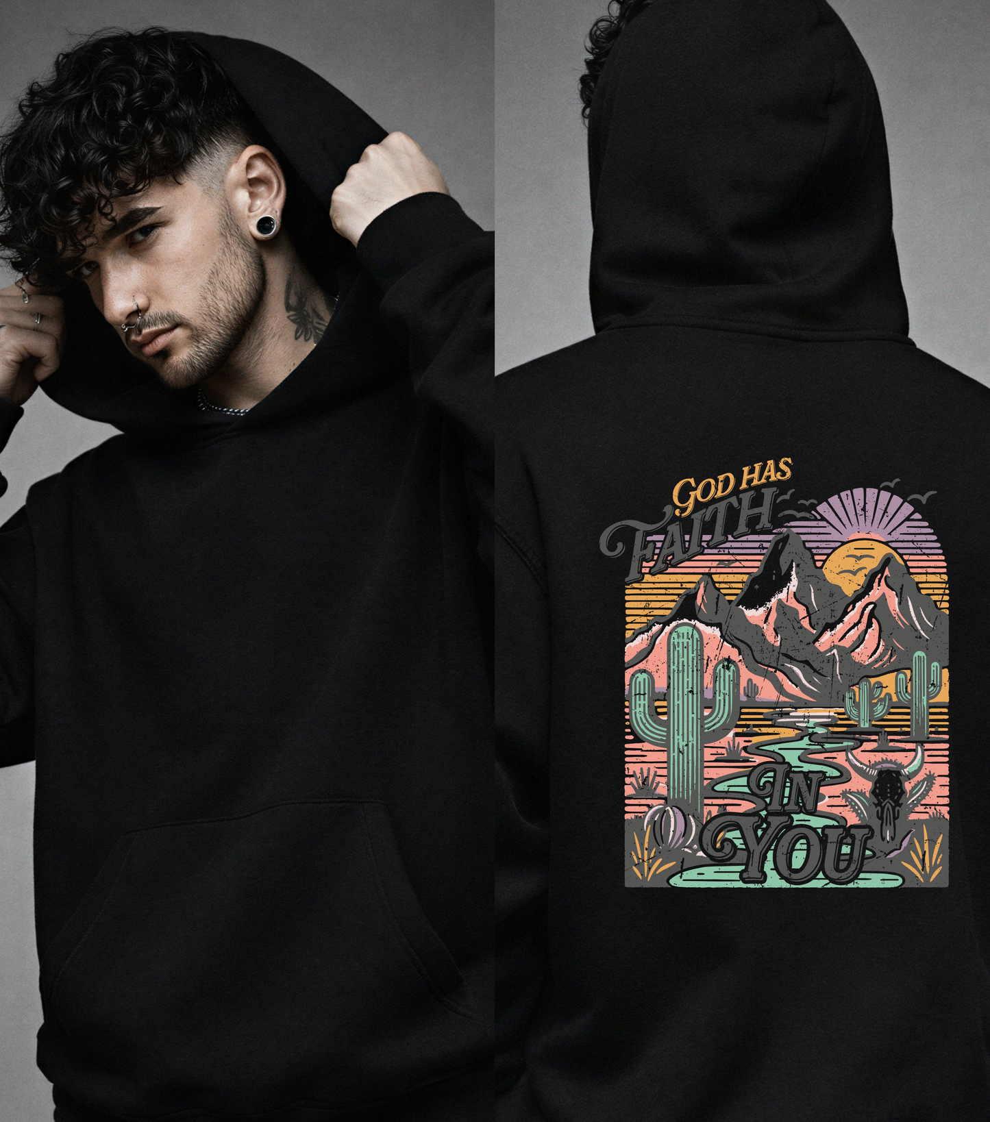 Retro Style Christian Hoodie | Bible Jesus Hoodie | Spiritual Apparel | Gift For Him or Her | Unisex Men & Women's Hoodie
