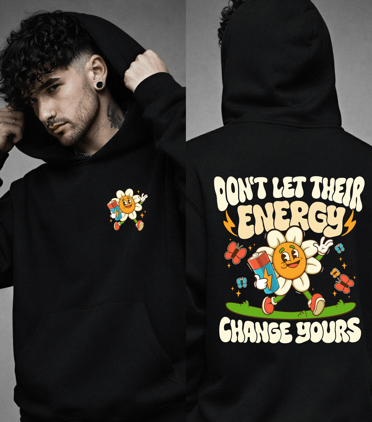 Positive Energy Hoodie | Abundance Manifestation Mindset | Spiritual Apparel | Gift For Him or Her | Unisex Men & Women's Hoodie