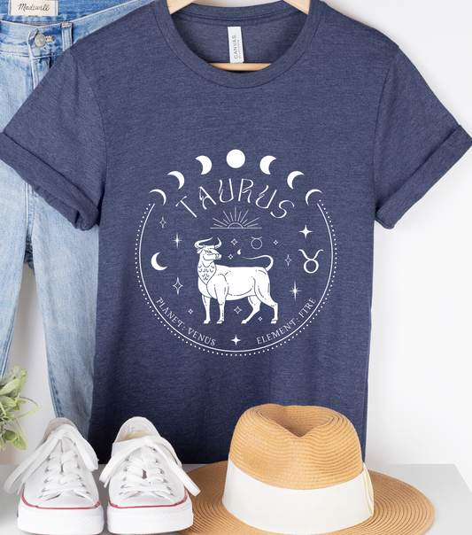 Taurus Zodiac T-Shirt | Star Sign Spiritual Shirt | Astrology Gift For Him or Her | Yoga Meditation Astrological | Unisex Men & Women's T-Shirt