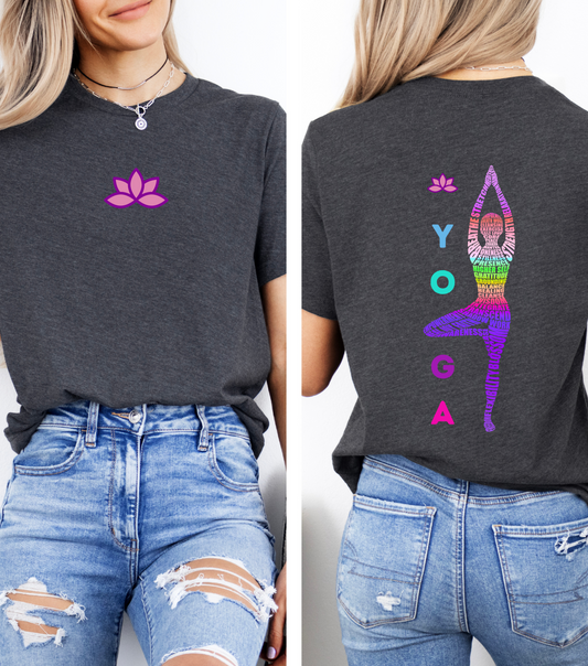 Cute Yoga T-Shirt | High Frequency Meditation Yoga | Spiritual Apparel | Gift For Him or Her | Unisex Men & Women's T-Shirt | 5D Tees