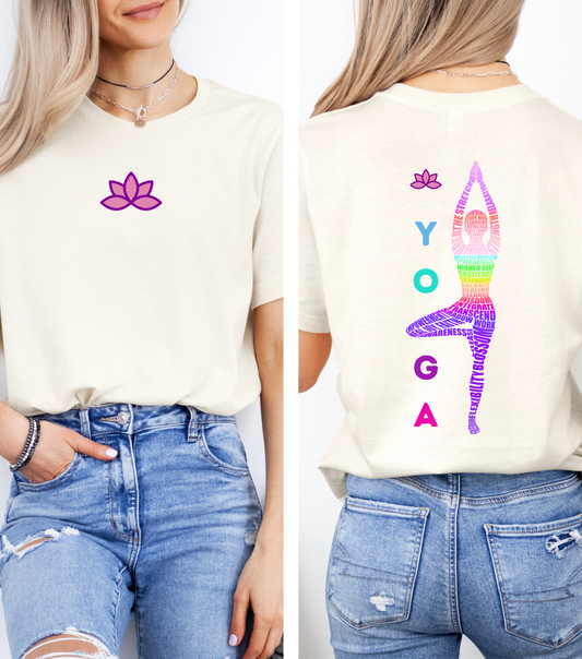 Cute Yoga T-Shirt | High Frequency Meditation Yoga | Spiritual Apparel | Gift For Him or Her | Unisex Men & Women's T-Shirt | 5D Tees